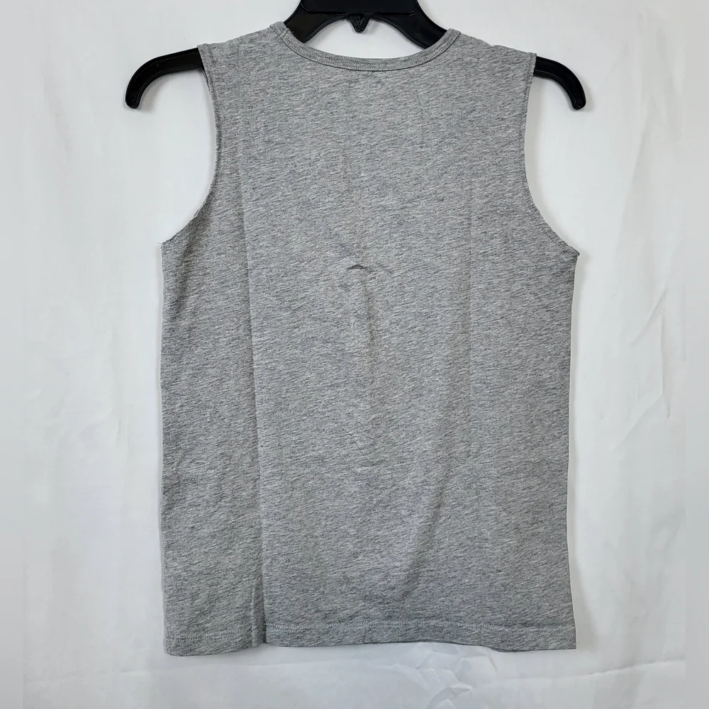 Oshkosh B'gosh Boys Heathered Gray Dinosaur Graphic Sleeveless Muscle Tank Sz 14